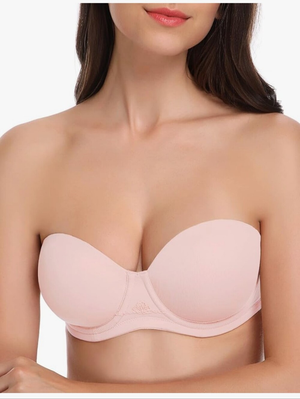 Strapless Padded Bandeau Bra - Light Pink